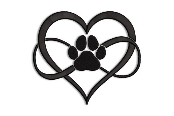 Heart Paw: A Tender Embroidery Design for Personalized Gifts